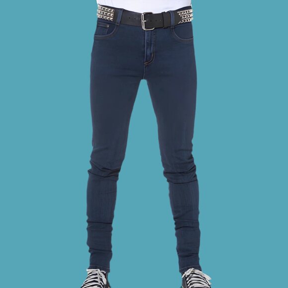 *Rare* Dogpile Chaos000 Indigo Punk Rock Stretch Jeans - New Deadstock - Picture 2 of 6